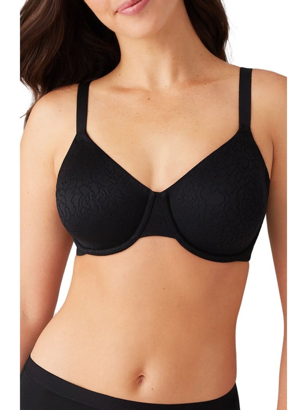 🆕WACOAL Inside Job Full Unpadded Underwire Bra 38G Black #855345 - Picture 1 of 8